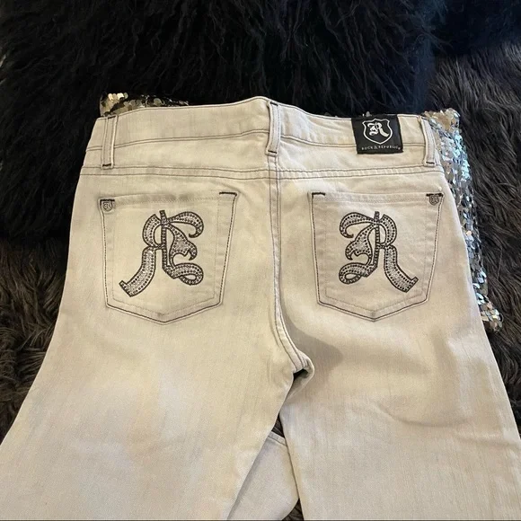 Vintage Rock & Republic straight jean bling pockets gray - Picture 4 of 6